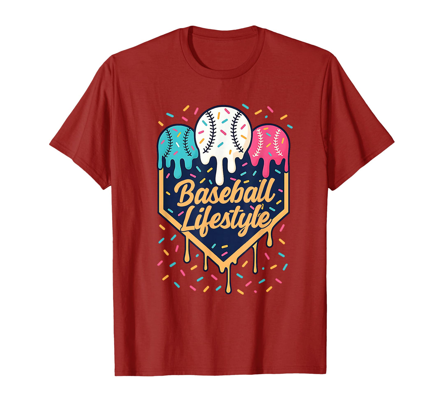 Baseball Lifestyle 101 Apparel Youth Baseball Drip Icecream T-Shirt