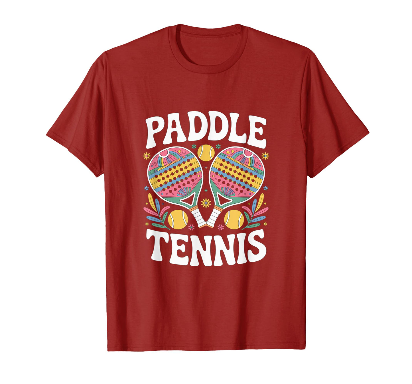 Paddleball Boho Racket Sports Paddle Tennis T-Shirt