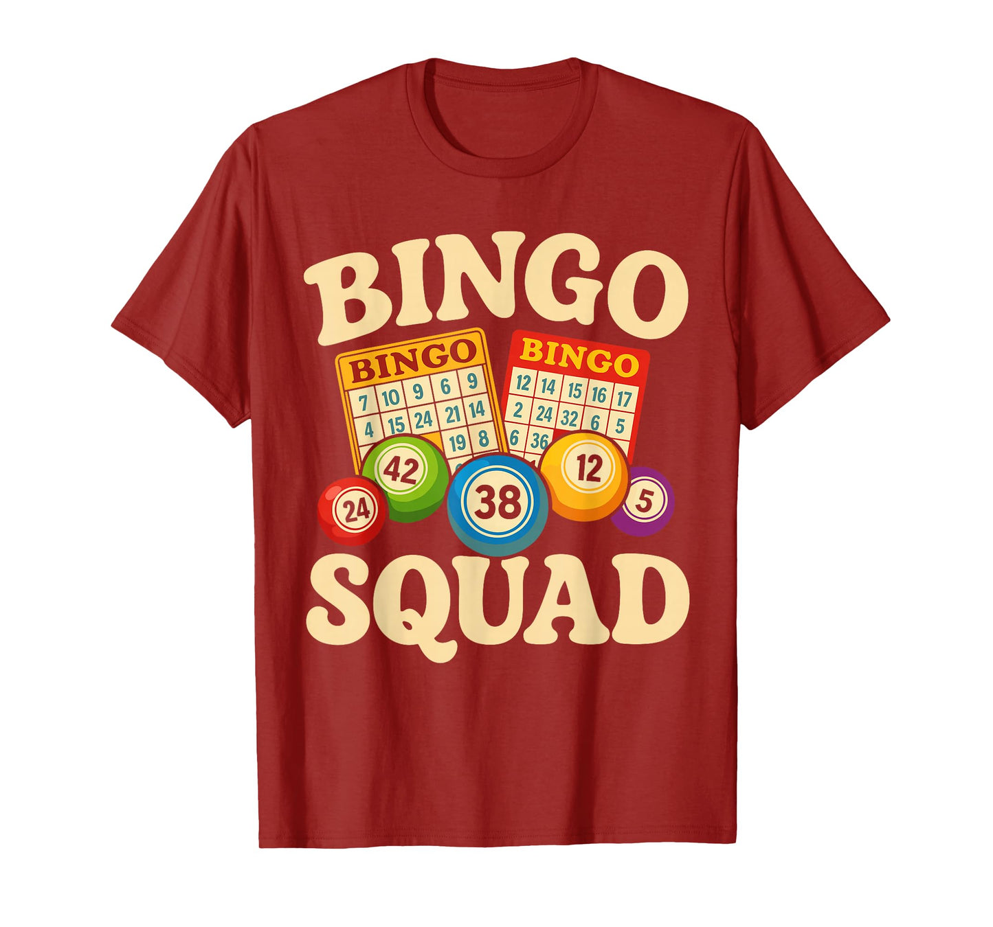 Bingo Squad Art for Men Women Game Player Bingo T-Shirt