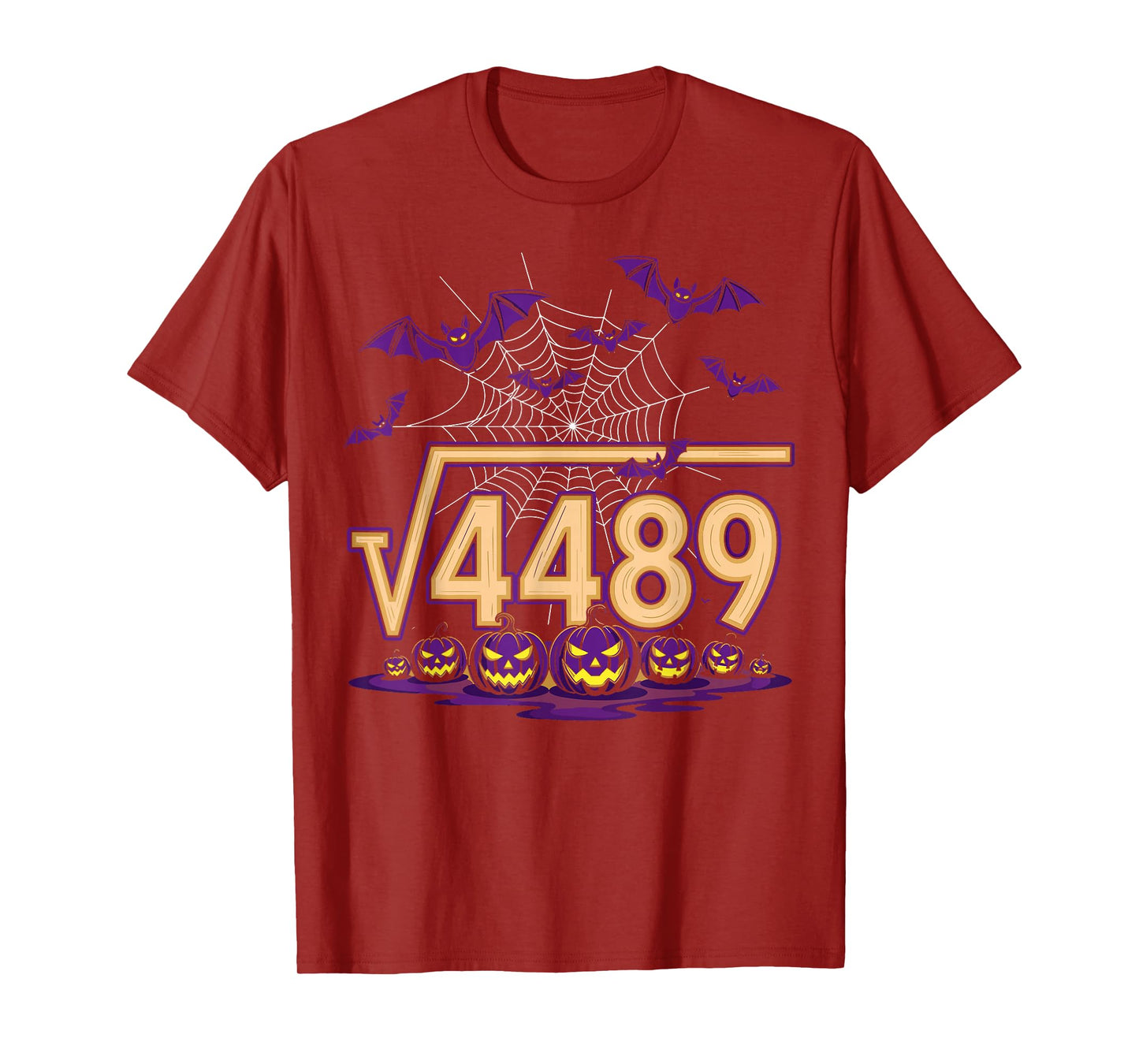 Funny 67 Meme Math Teacher Square Root 4489 Halloween T-Shirt