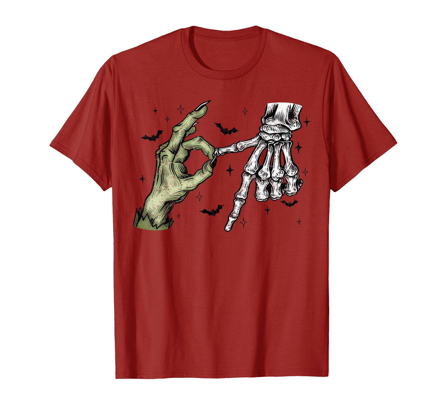Six Seven 6 7 Meme Funny Skeleton Hands Sign Let's Get Sendy T-Shirt