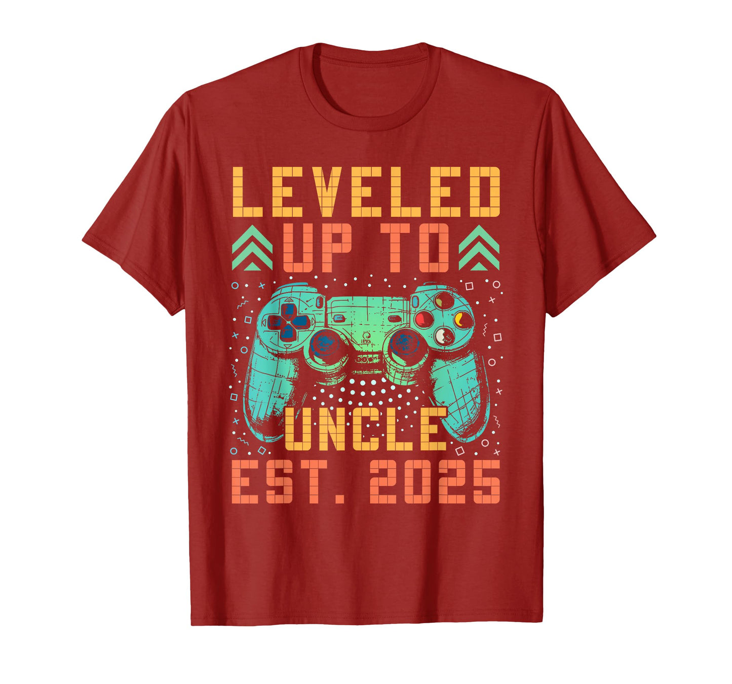 Promoted To Uncle 2025 Leveled Up To Uncle Est 2025 Gaming T-Shirt
