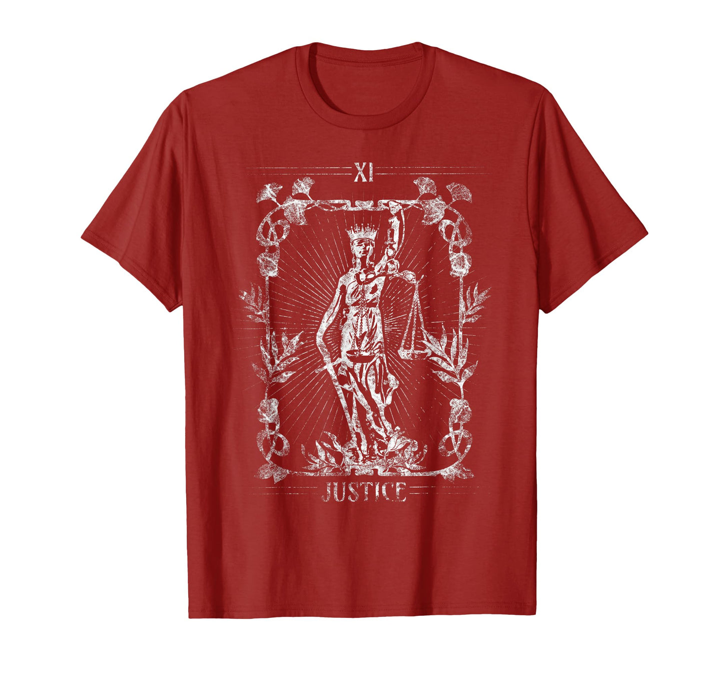 Justice Tarot Card Vintage Gothic Retro Style T-Shirt