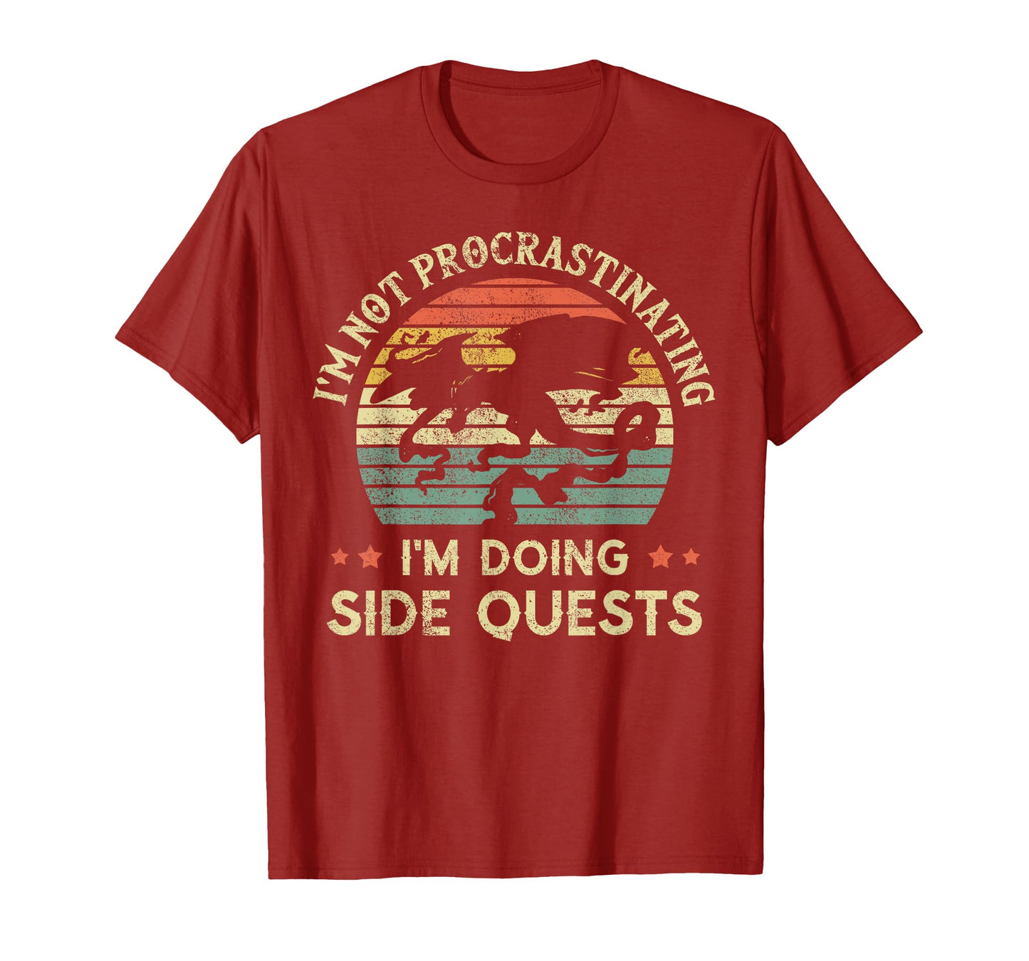 I'm Not Procrastinating I'm Doing Side Quests Retro Vintage T-Shirt
