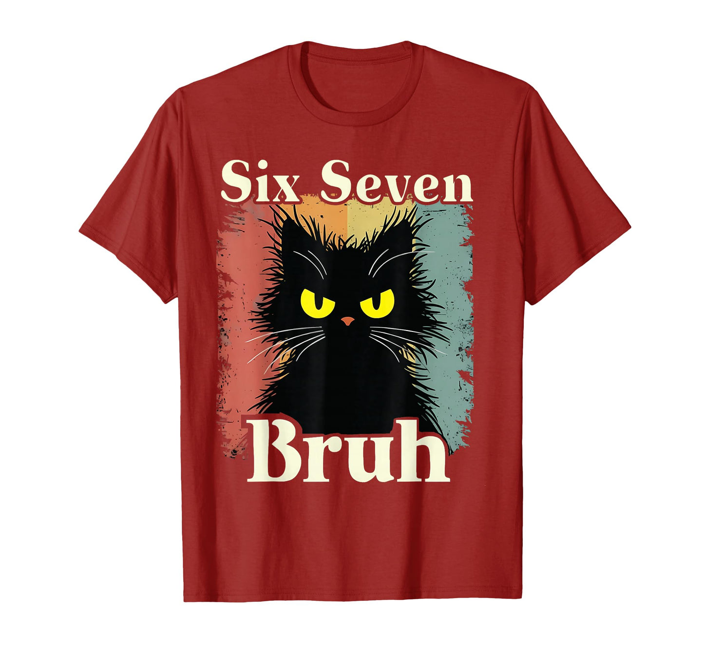 67 Halloween Funny Six Seven Meme Brainrot Cat Kids Bruh T-Shirt
