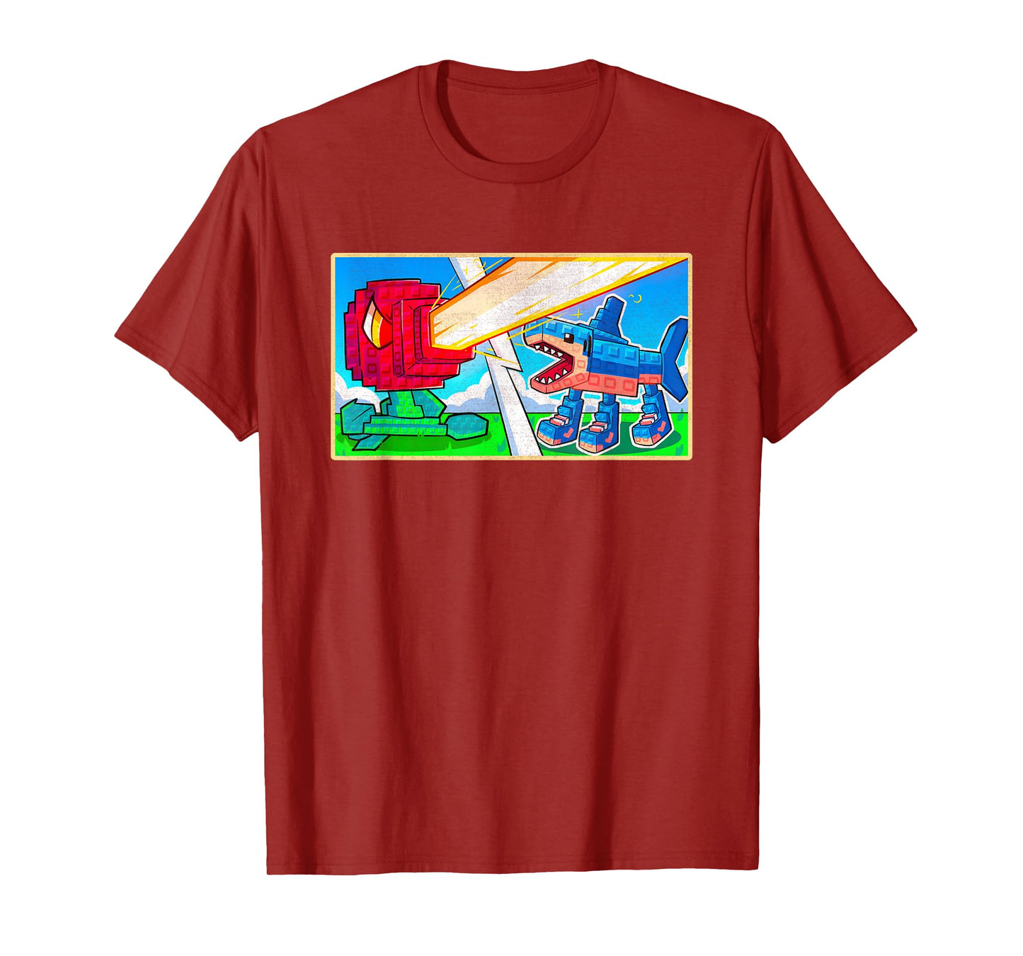 Plants Vs Brainrots Gamers Kids Boys Girls Funny Meme T-Shirt