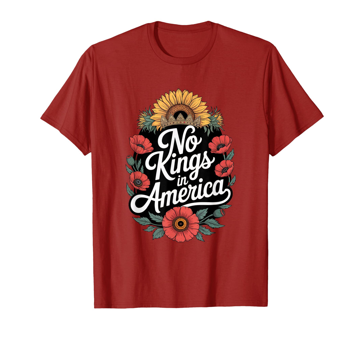 No Kings In America 4th of July Protest Retro T-Shirt