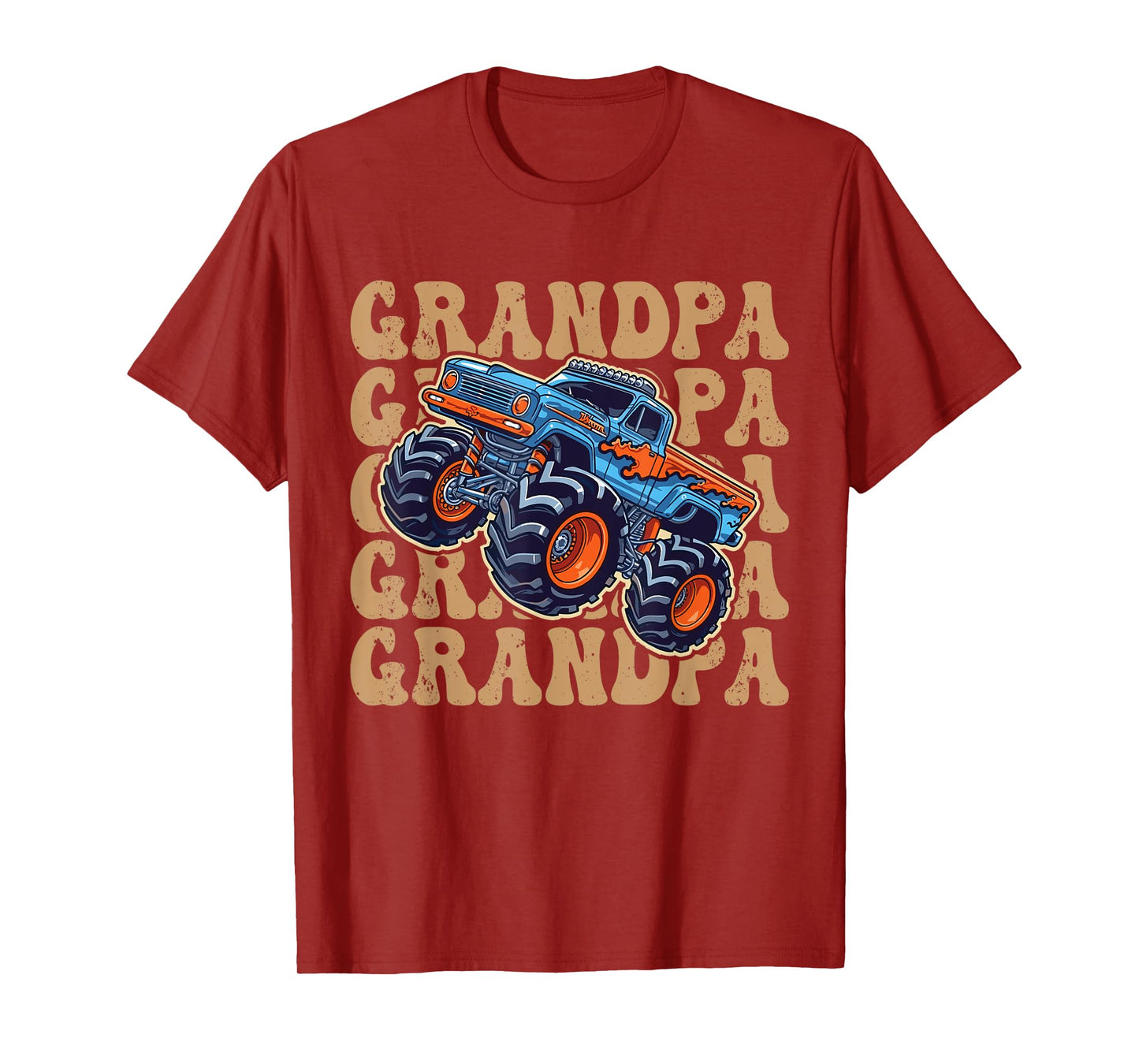 Monster Truck Grandpa Family Matching Monster Truck Lovers T-Shirt