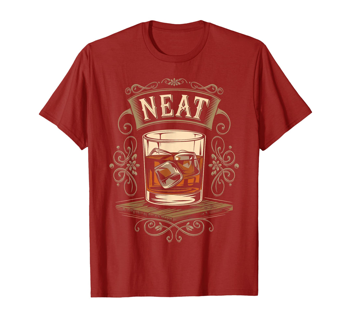 NEAT Drink Bourbon Drinking Lover Whiskey Bourbon T-Shirt