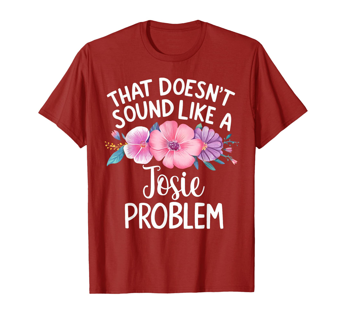 Josie Personalised Cute Flower Girls Josie Name T-Shirt