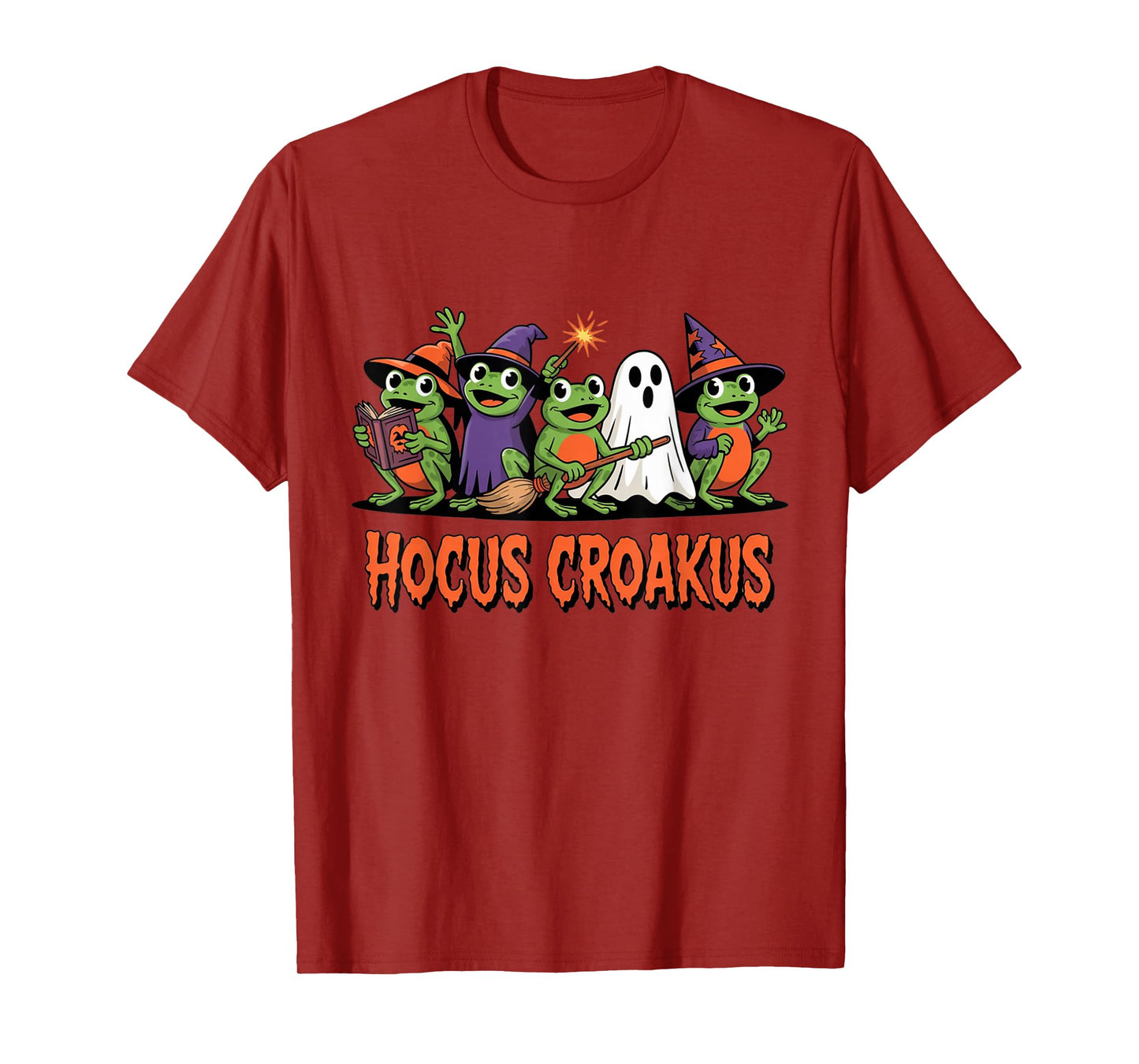 Hocus Croakus Frog Halloween Magic Spell Funny Witch Spooky T-Shirt