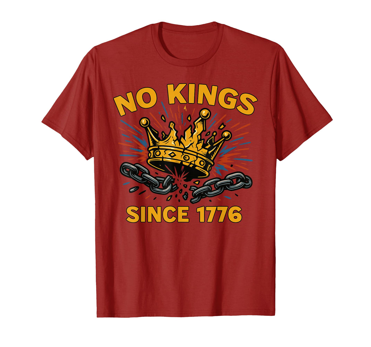 No Kings Since 1776 Patriotic Rebel History Teacher & Lover T-Shirt