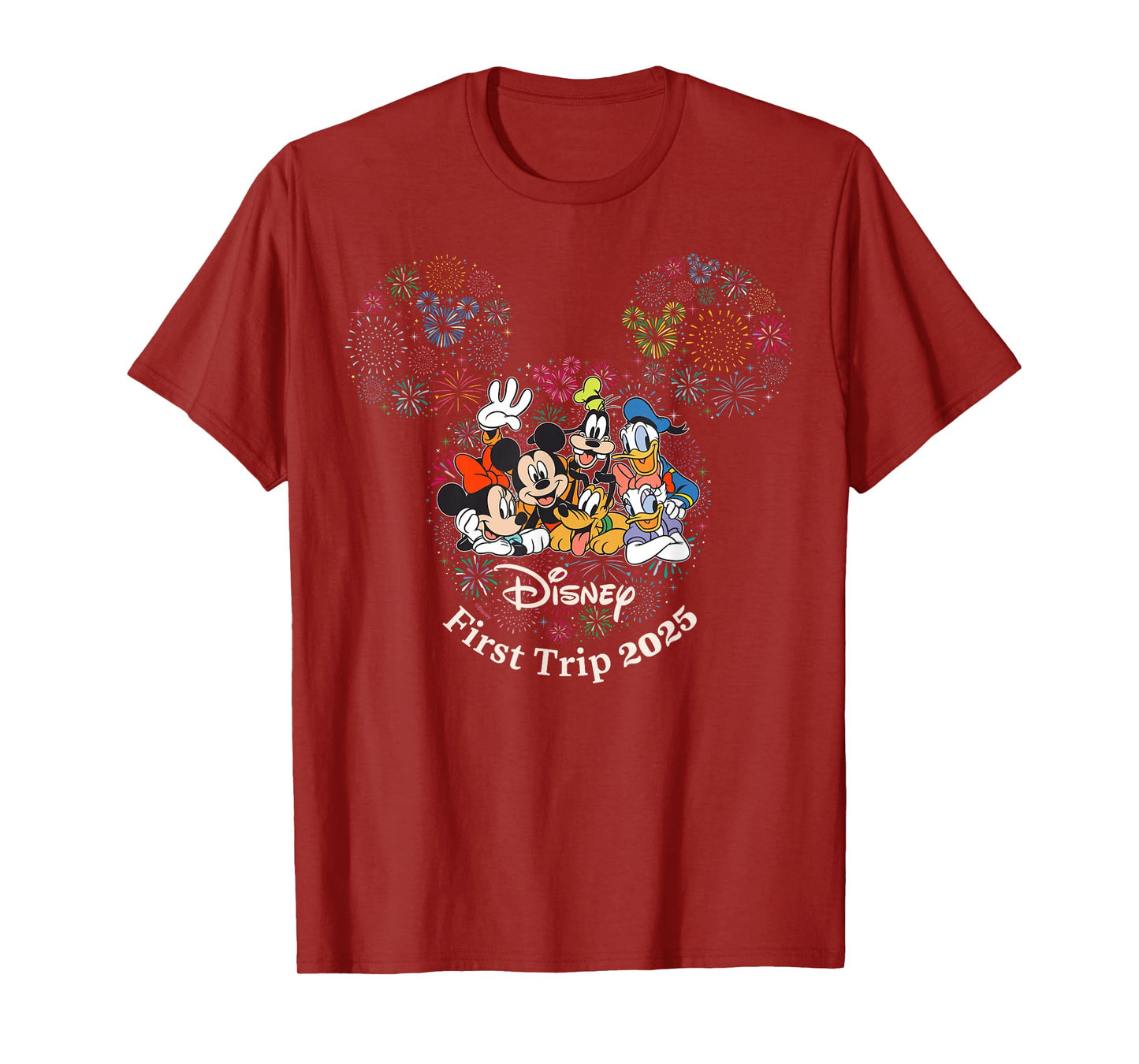 Disney Mickey & Friends Fireworks Family's First Trip 2025 T-Shirt