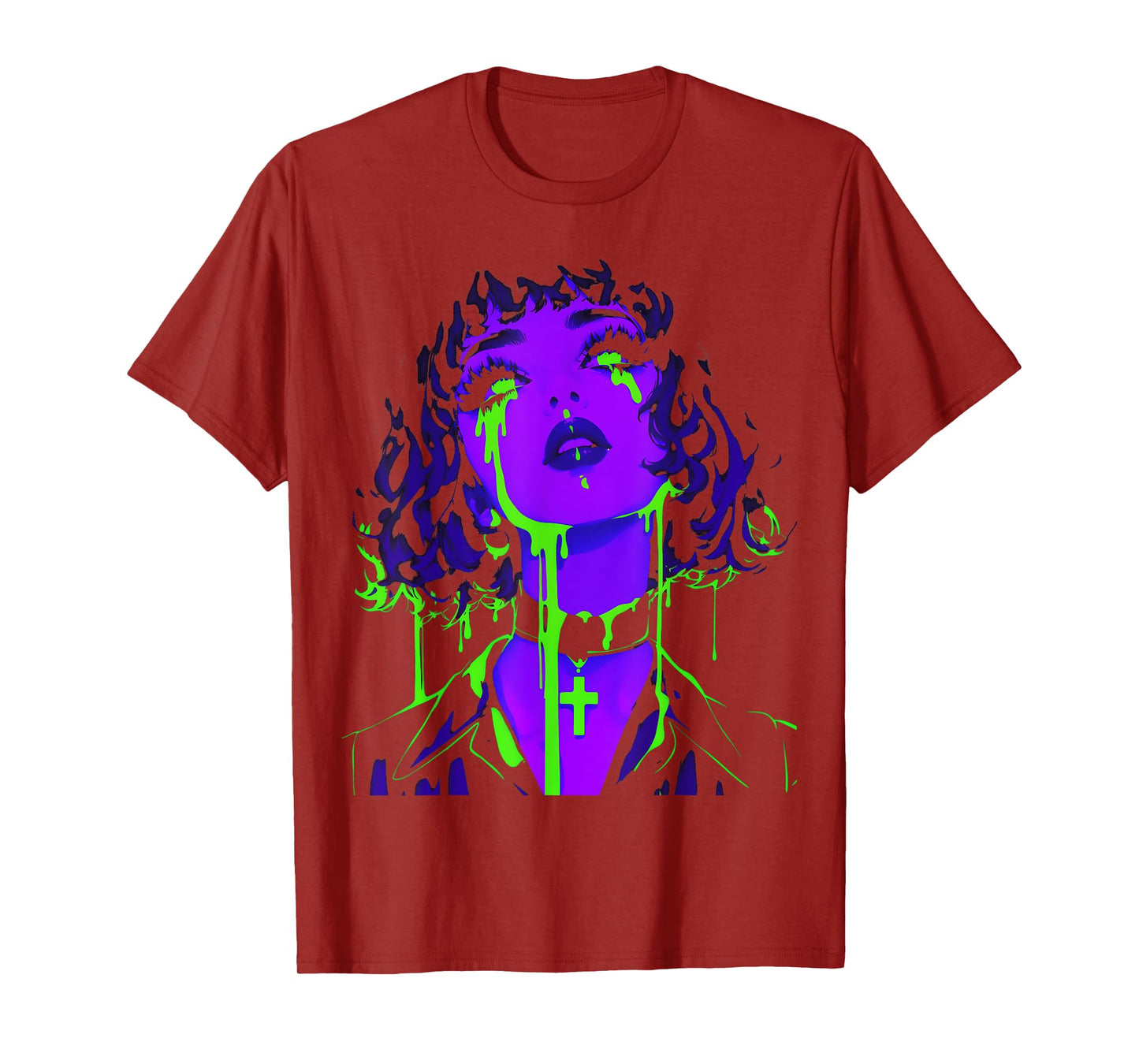 Cybergoth Cybercore Grunge Punk Goth Girl Alt Anime Manga T-Shirt