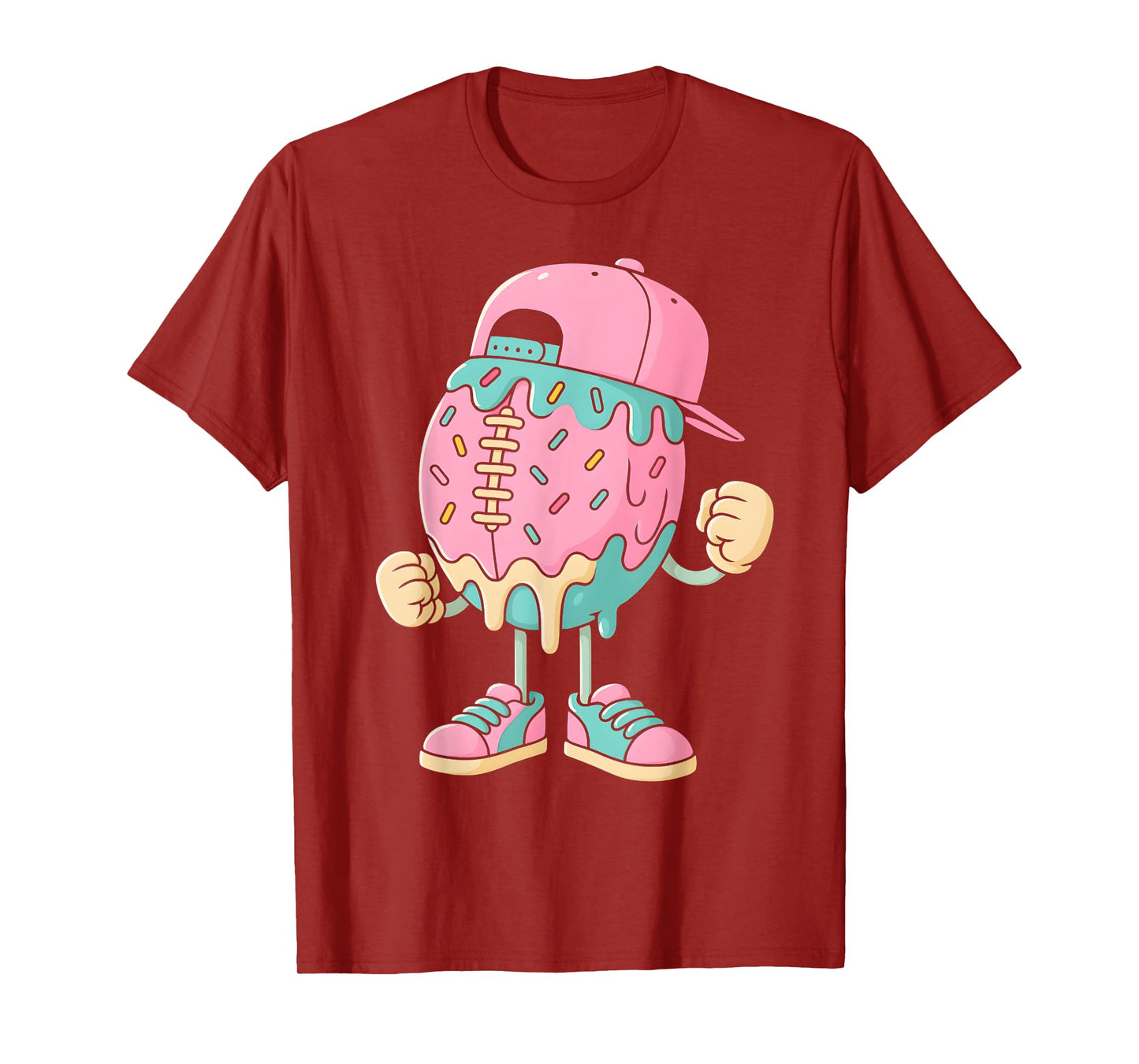 Football Drip Girls Ice Cream Drip Youth Sports Game Day T-Shirt