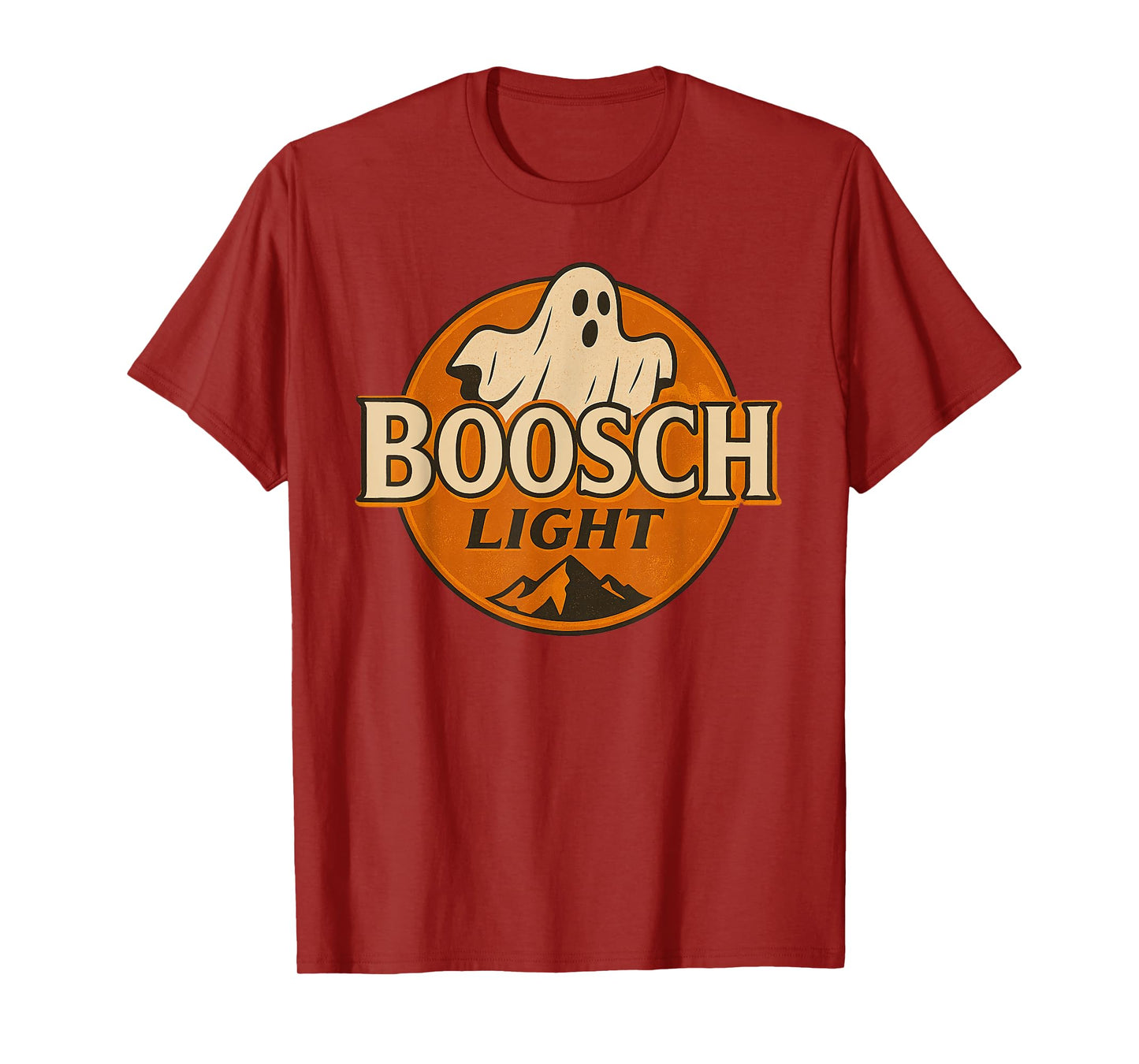 Boosch Light Funny Halloween Ghost Logo T-Shirt