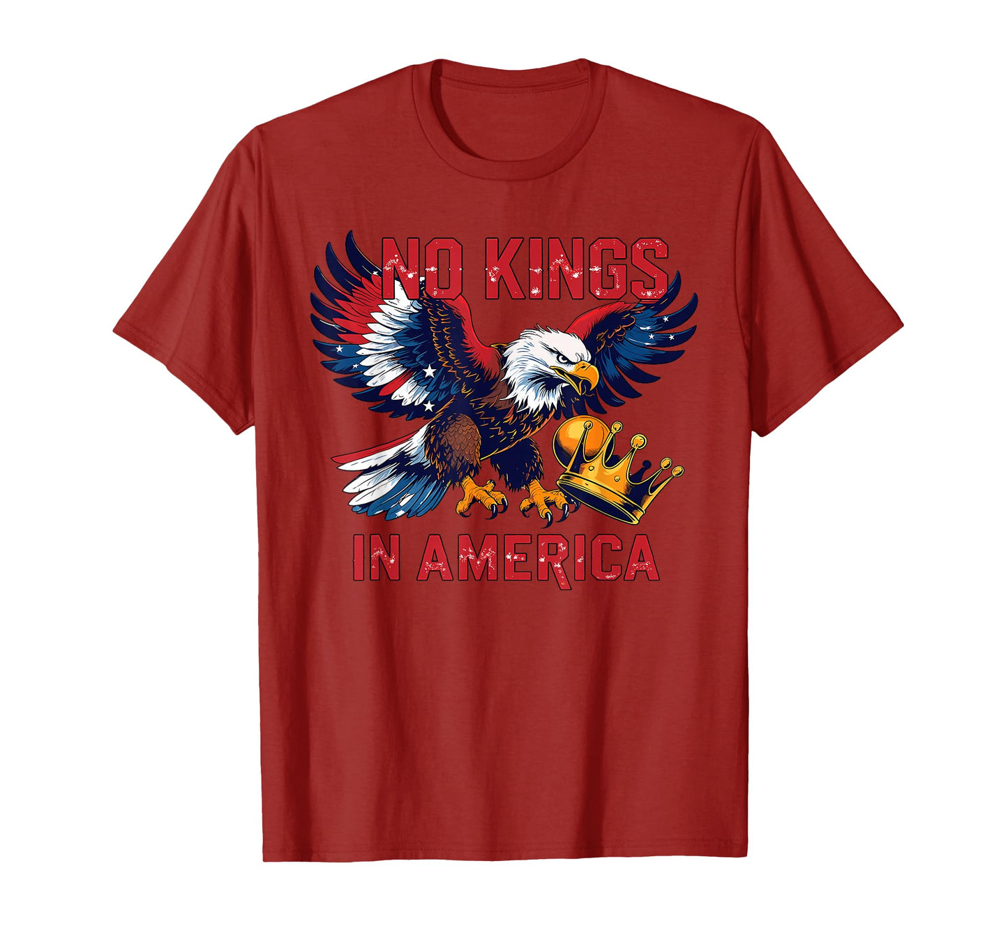 No Kings in America Patriotic Minimal Design T-Shirt