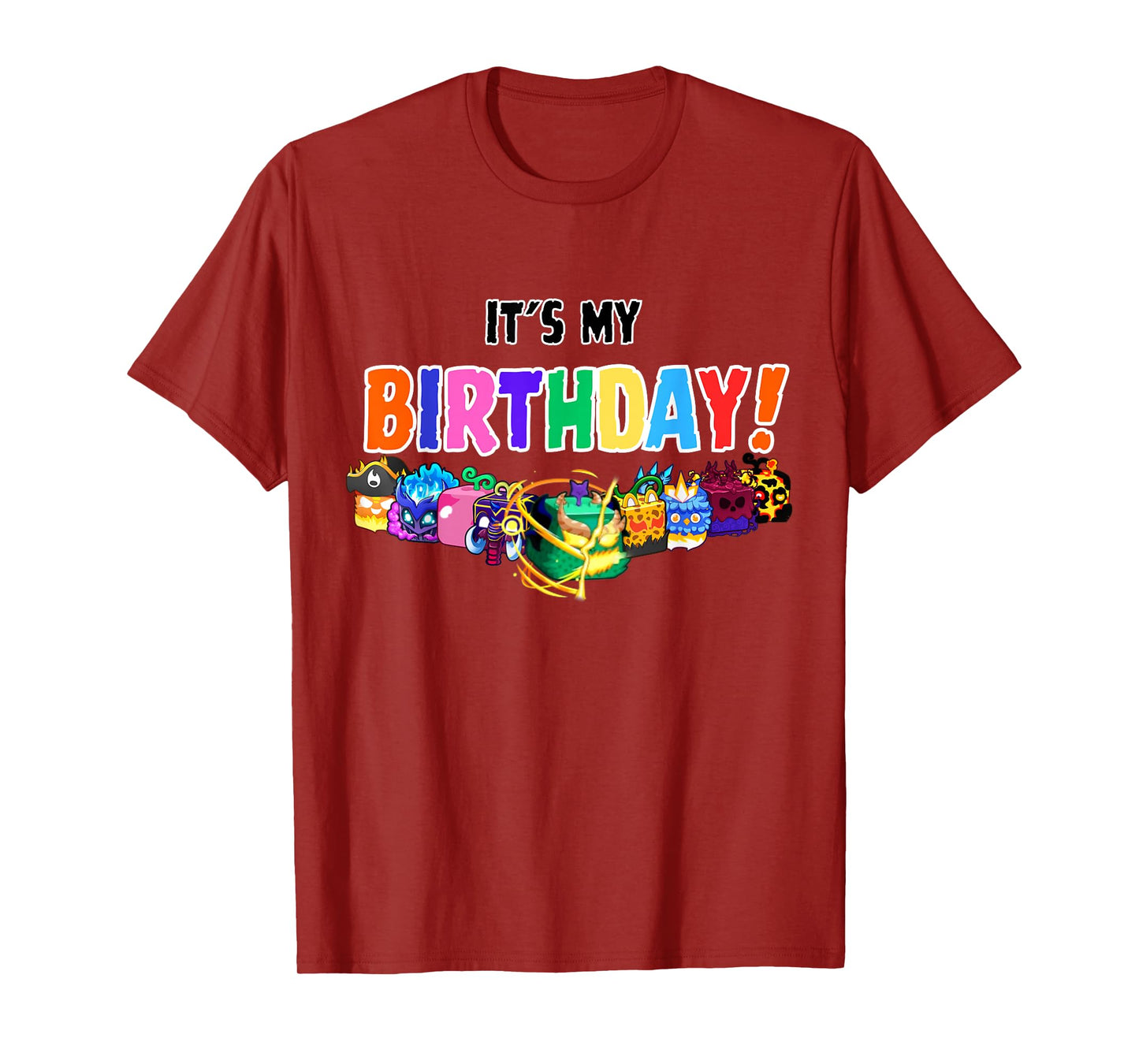 blox fruit birthday party It's My Birthday T-Shirt