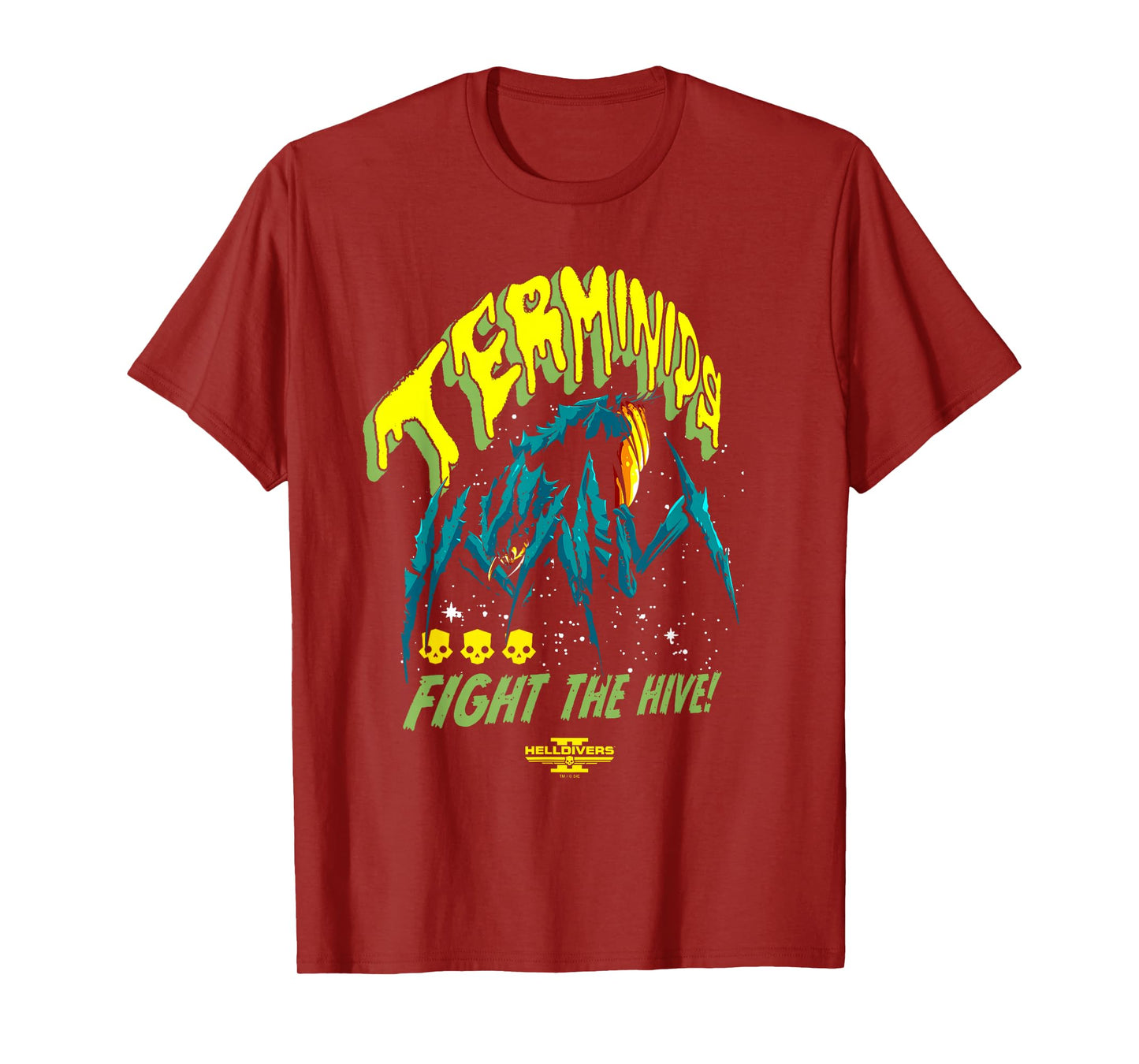 Helldivers 2 Sony Playstation Video Game Retro Terminids T-Shirt