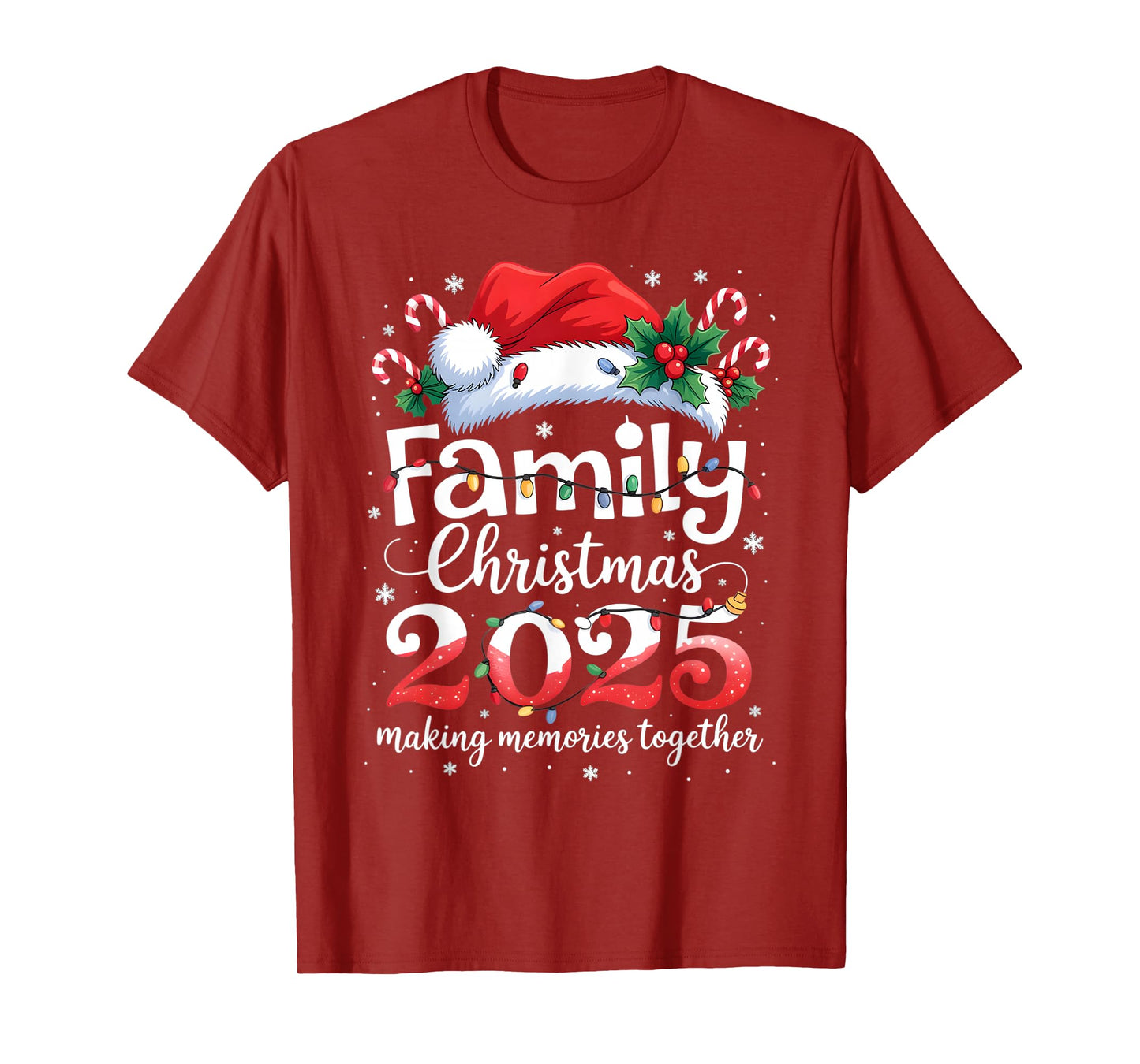 Family Christmas 2025 Matching Squad Santa Elf Funny Xmas T-Shirt