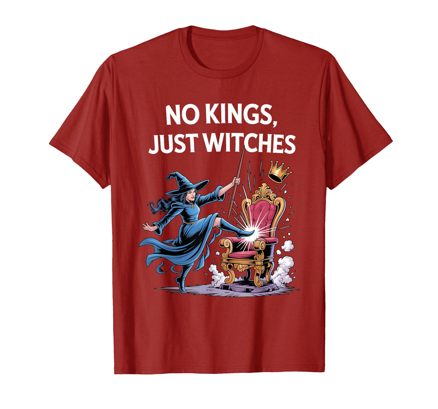 No Kings Just Witches Funny Witchcore Halloween Art T-Shirt