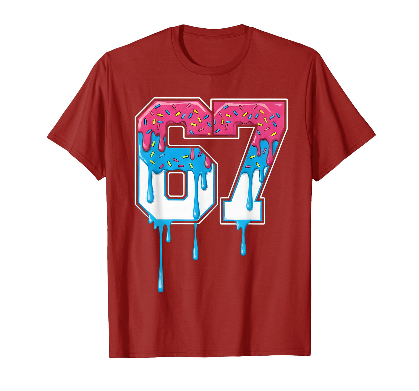 67 Ice Cream Drip Meme Funny Six Seven Gen Alpha T-Shirt