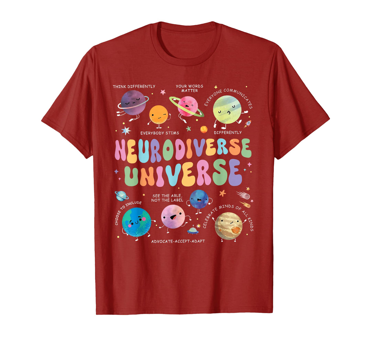Neurodiverse Universe Autism Awareness Understand Accept T-Shirt