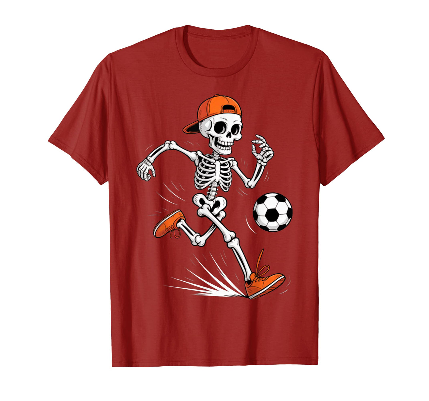 Skeleton Soccer Halloween Costume Funny Men Boys Kids Tee T-Shirt