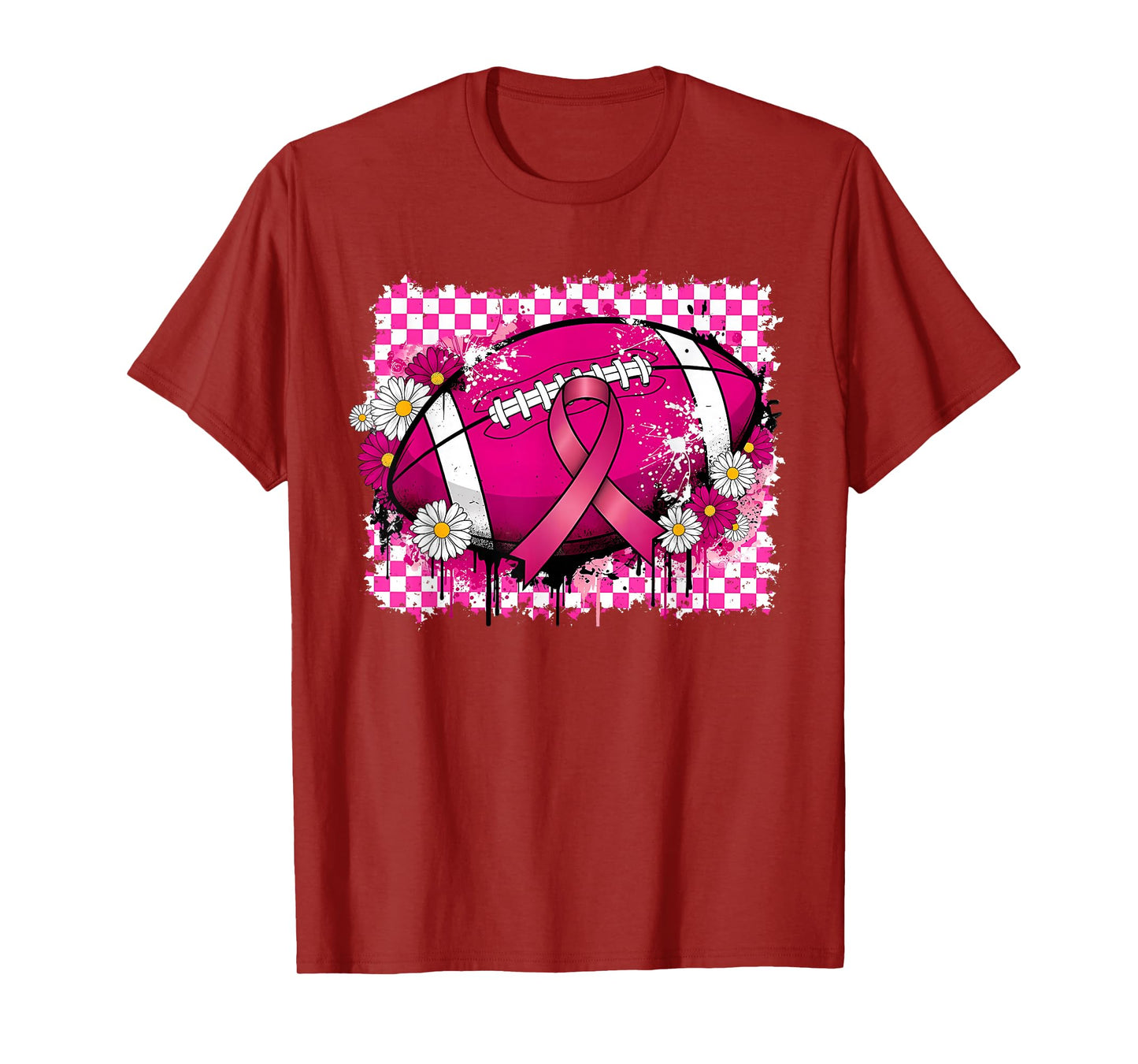 Breast Cancer Football Game Day Tackle Cancer T-Shirt