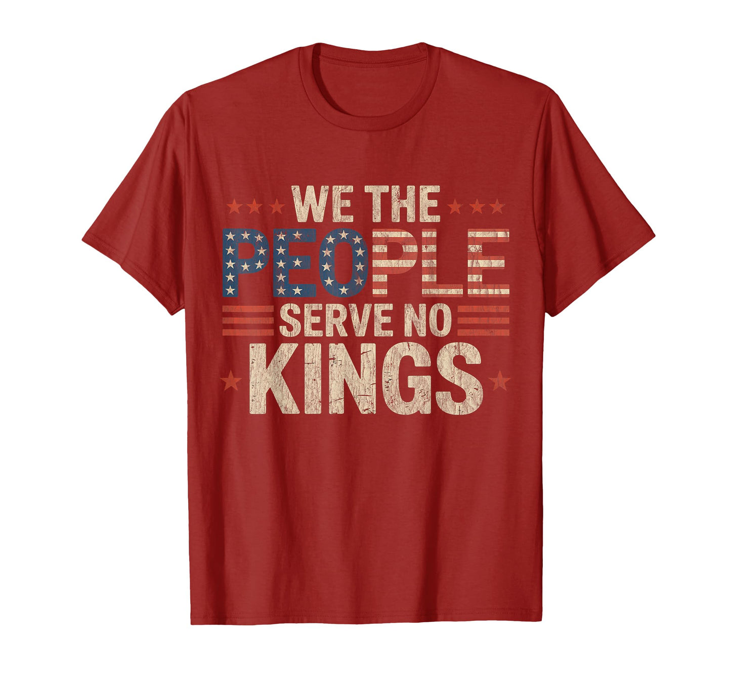 No Kings Retro Patriotic Men T-Shirt