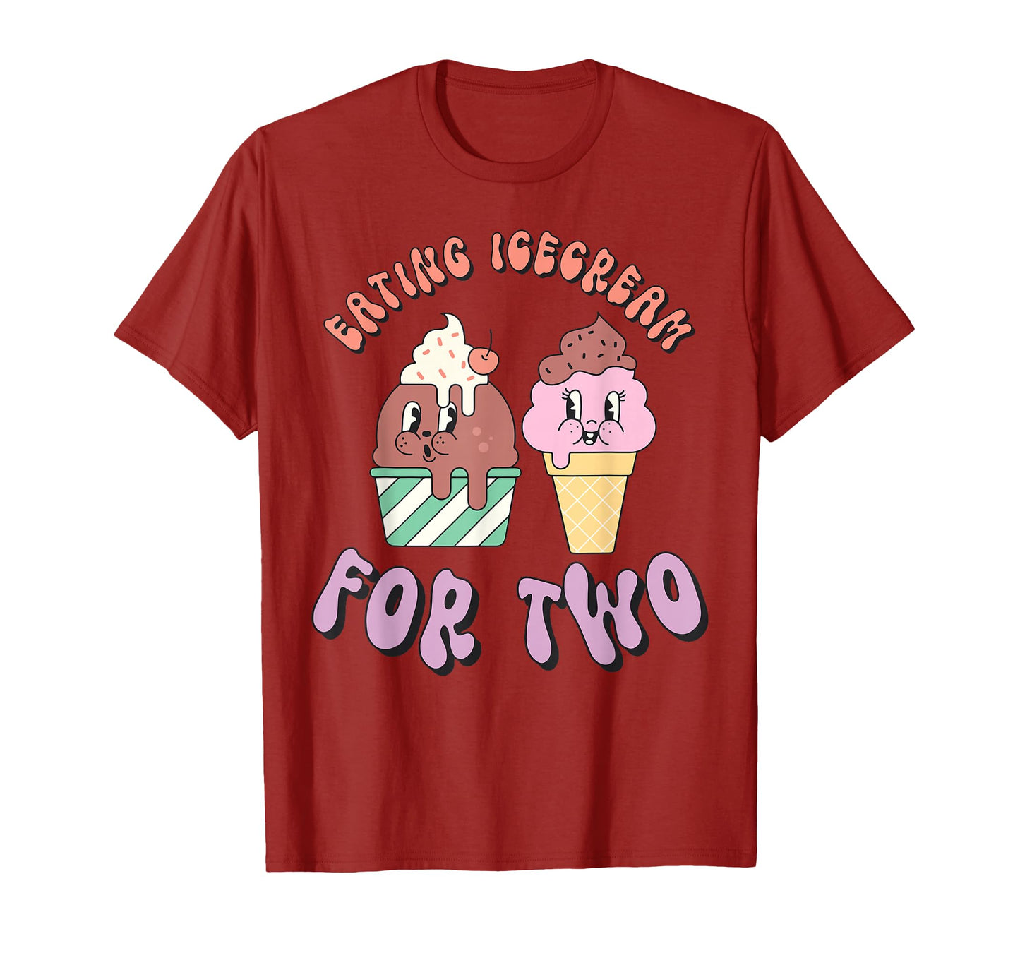 Eating For Two Ice cream Pregnancy Announcement Summer Vibes T-Shirt