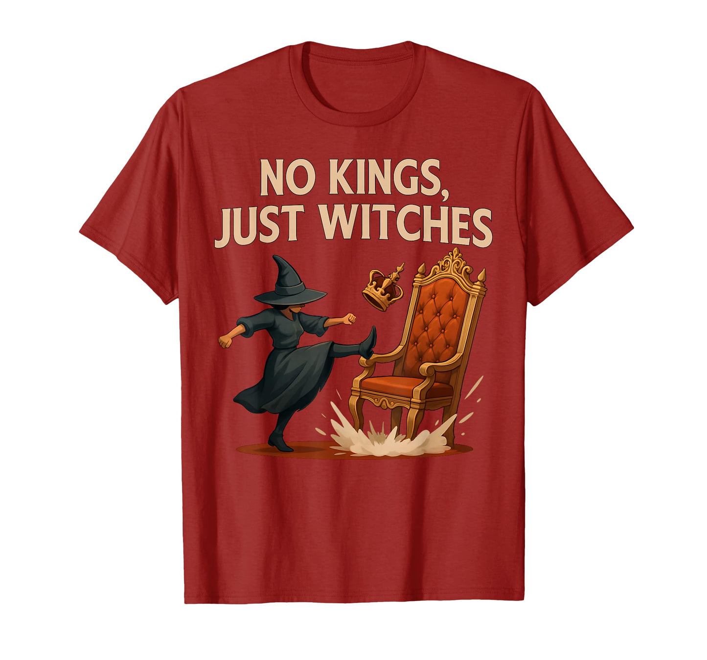 No Kings Just Witches Feminist Witchcore Activist Halloween T-Shirt