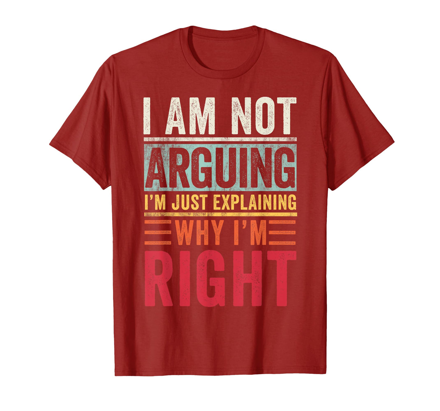 I'm Not Arguing I'm Just Explaining Why I'm Right Retro T-Shirt