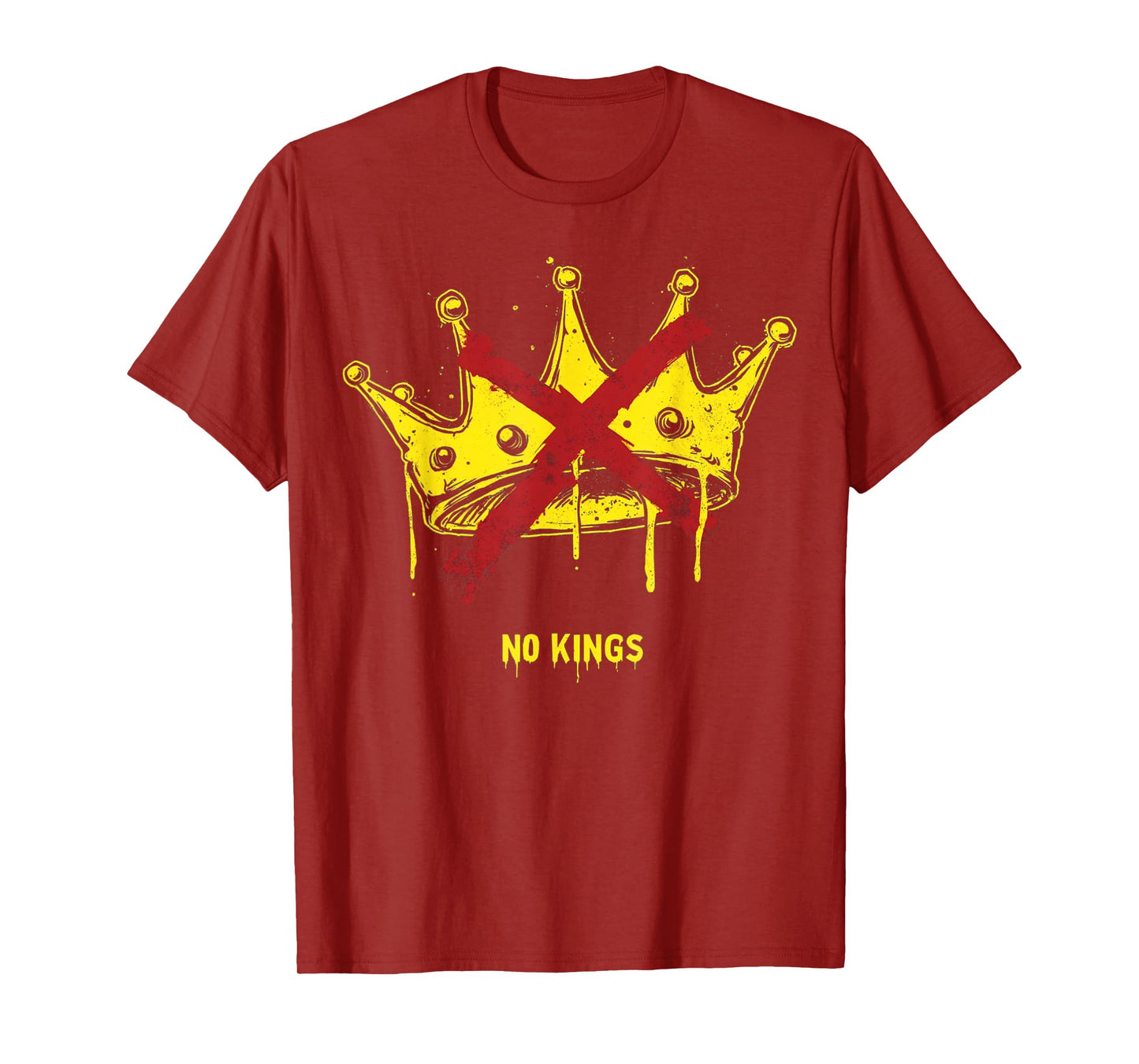No Kings Protest Sign Defiant Voice Men Women Retro No Kings T-Shirt