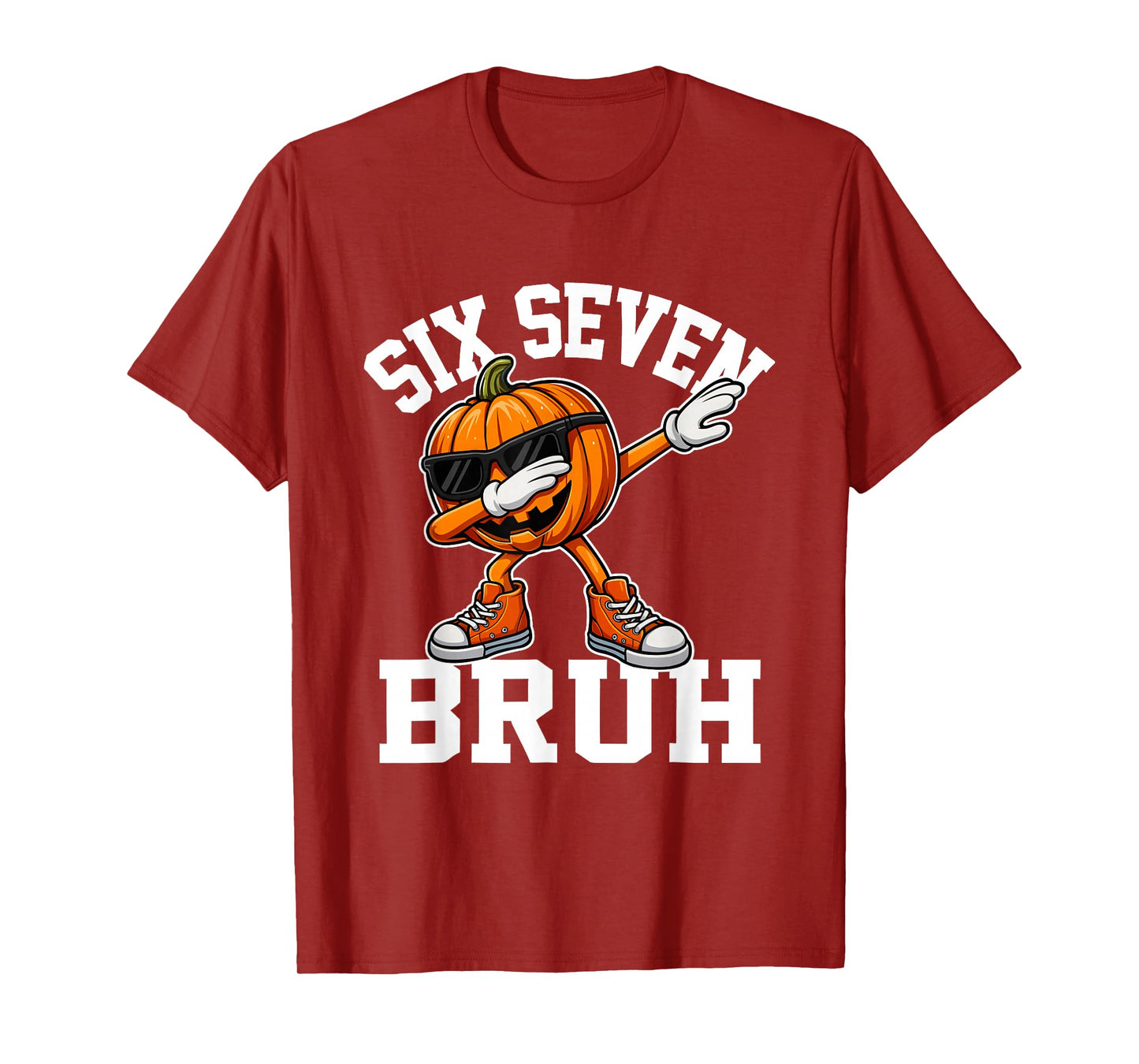 Funny 67 Bruh Halloween Six Seven Meme Brainrot Pumpkin Kids T-Shirt