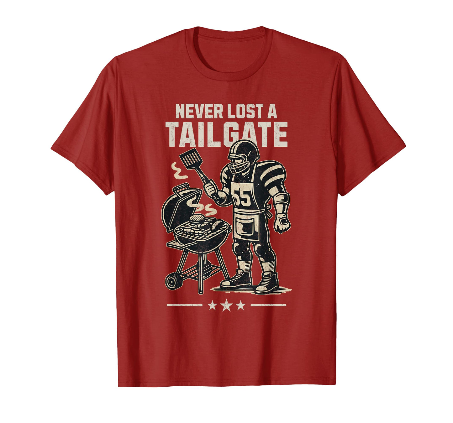 Never Lost A Tailgate Party American Football Funny Grill T-Shirt