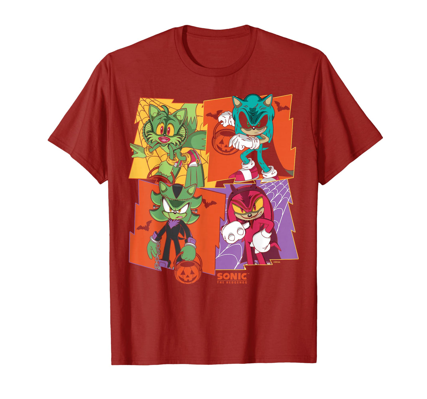 Sonic The Hedgehog Halloween Creepy Monster Portraits T-Shirt