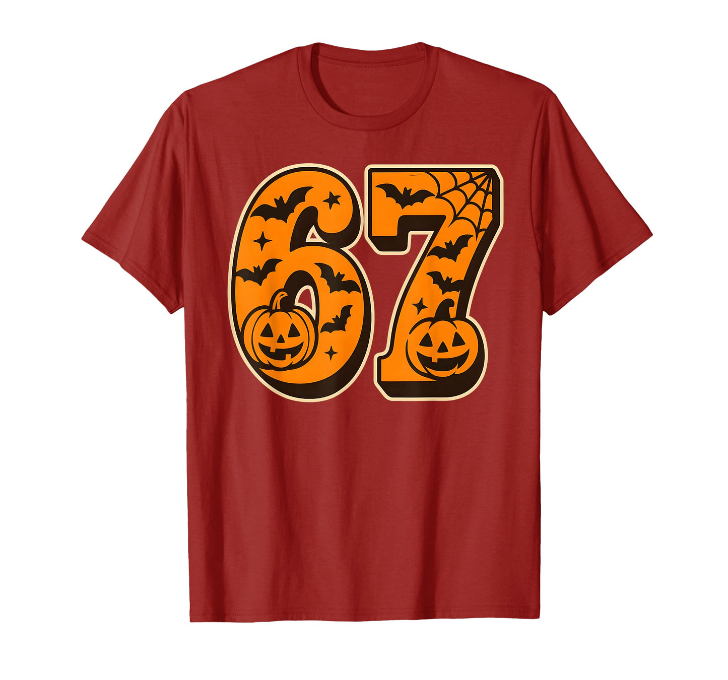 67 Halloween Six Seven Brainrot Meme Boys Kids Funny 6 7 T-Shirt