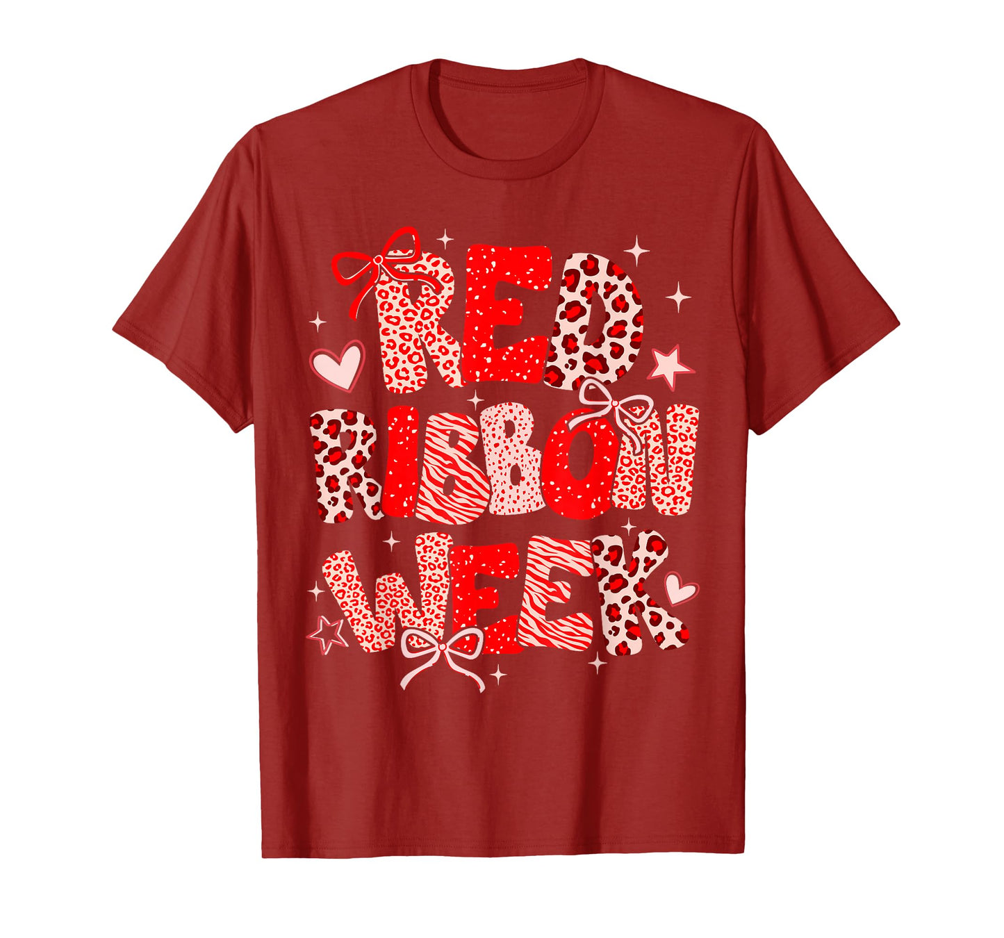 Red Ribbon Week Awareness Coquette Drug Free Anti-Drug T-Shirt