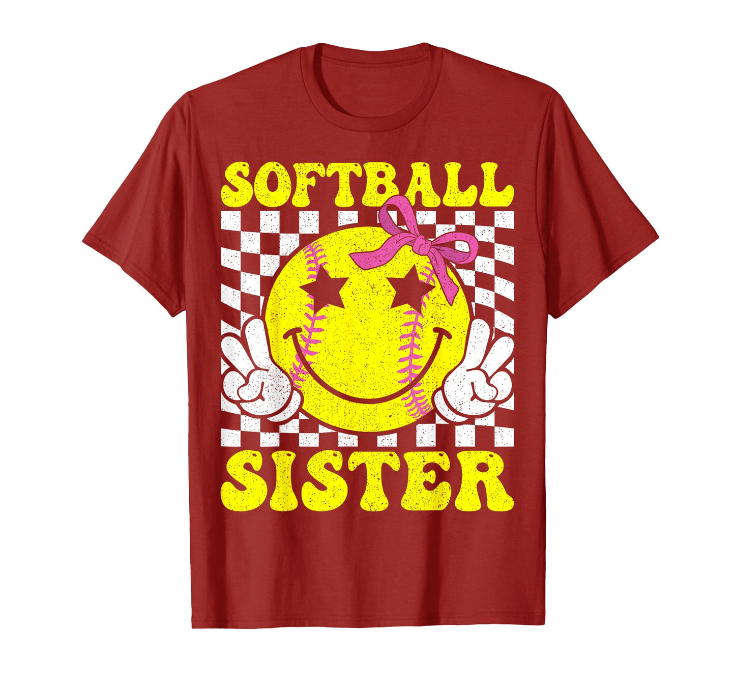 Softball Sister Coquette Bow Softball Sister Game day T-Shirt