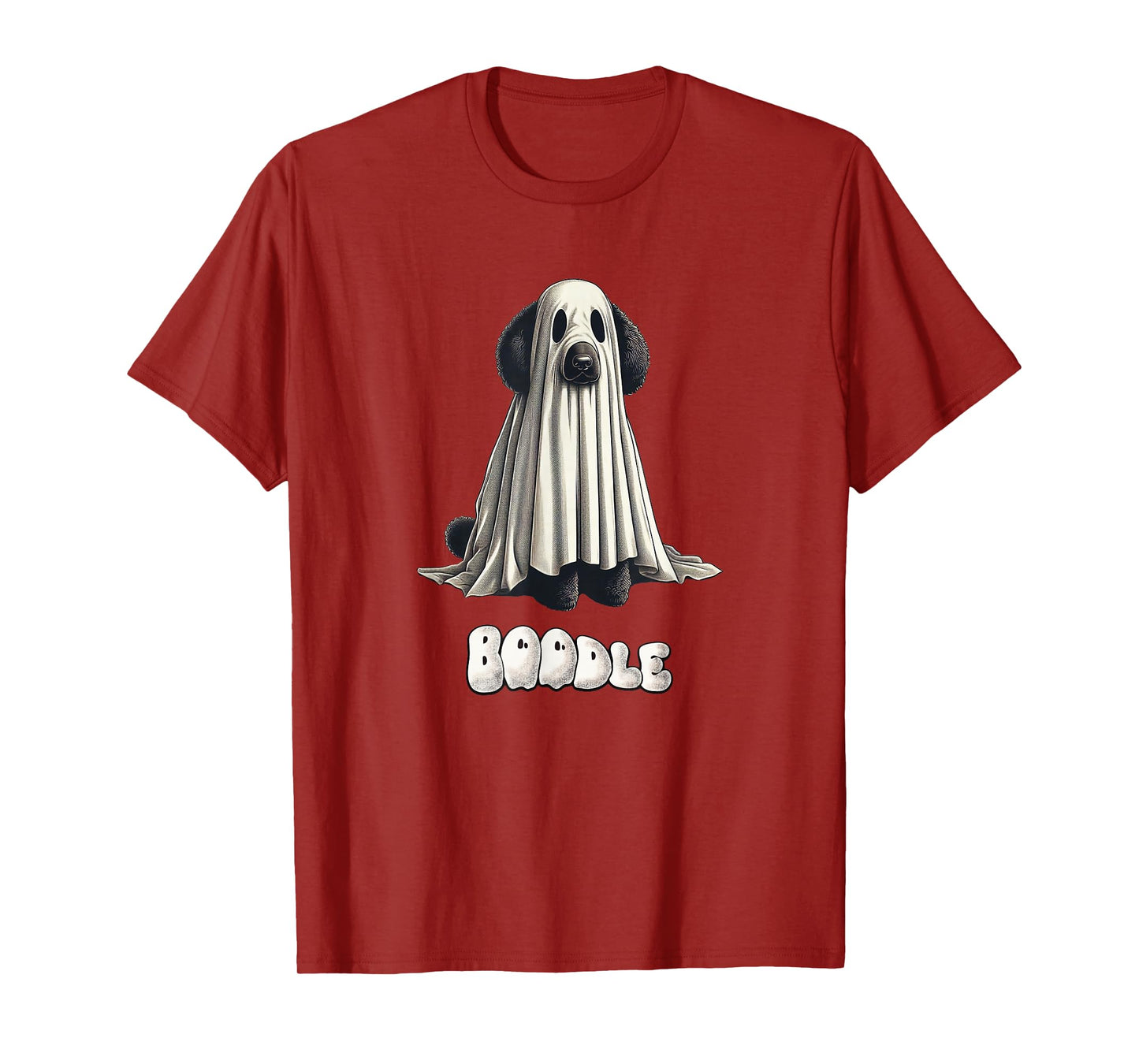 Spooky Boodle Black Poodle Halloween Ghost, Funny Dog Mom T-Shirt