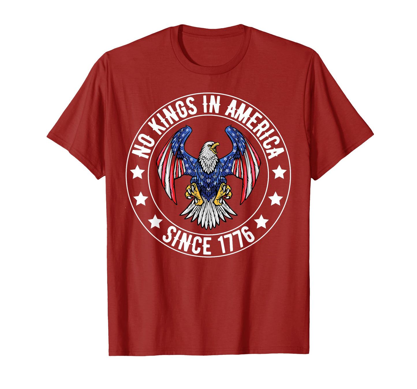No Kings In America Since 1776 We The People USA FLAG T-Shirt