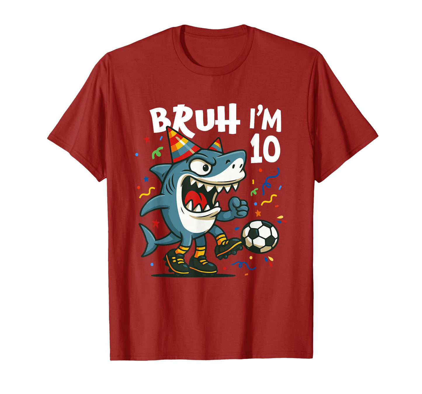 Tralalero Tralala Italian Brainrot Soccer 10th Birthday T-Shirt