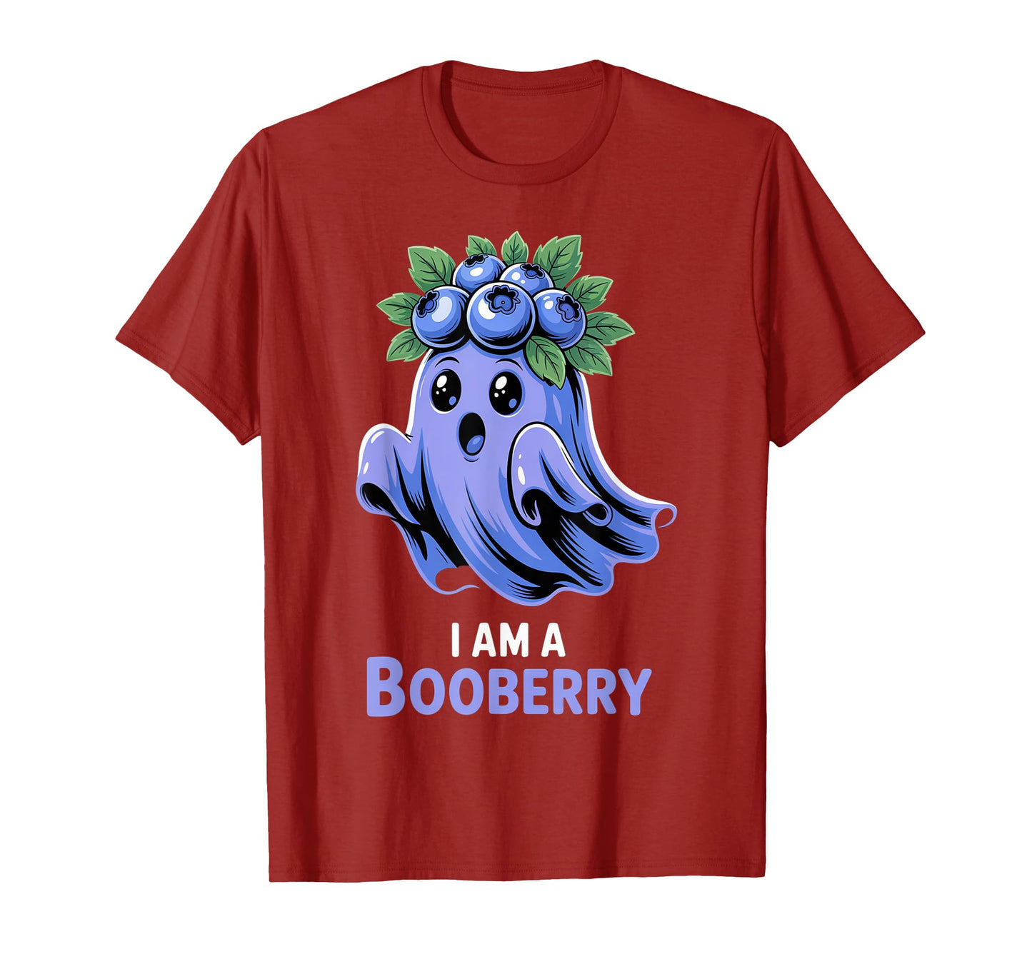 Halloween Blueberry Costume Ghost Funny Blueberry Pun T-Shirt