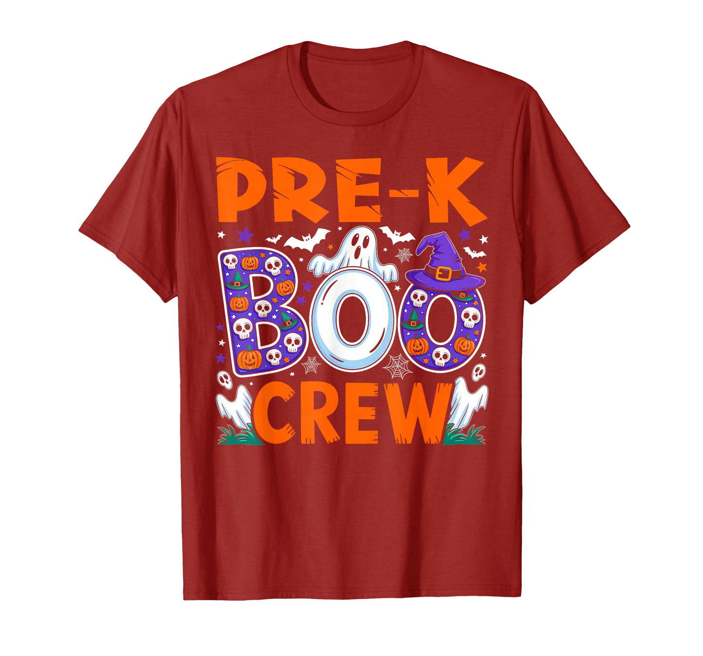 Pre-K Boo Crew Pre-K Teacher Student Kids Funny Halloween T-Shirt
