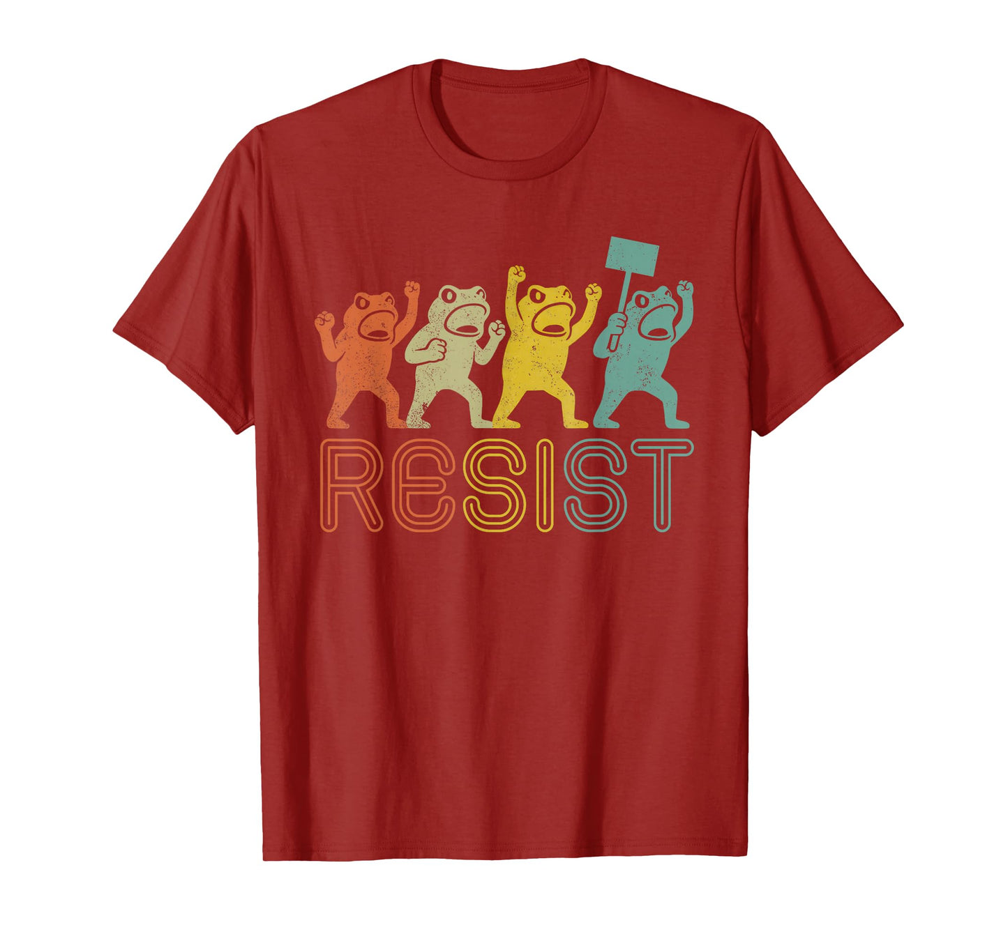 Portland Frog Protest Shirt Men Women Retro Vintage T-Shirt