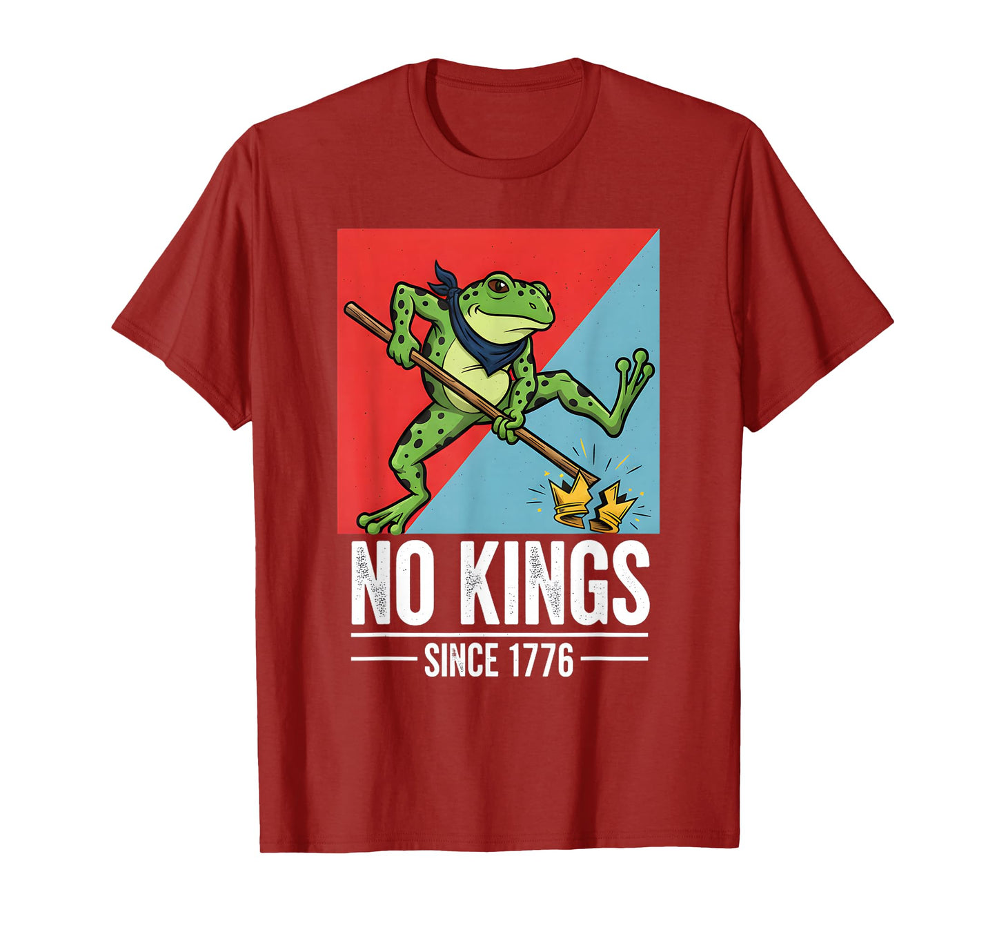 Frog No Kings in America Funny T-Shirt