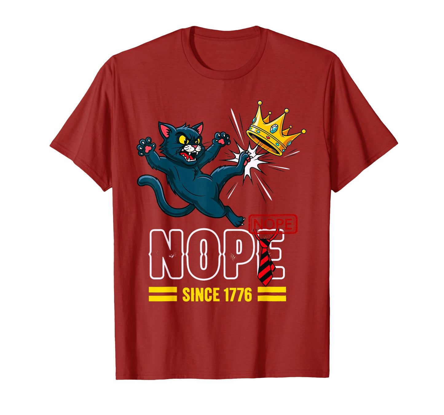 No Kings Since 1776 Angry Black Cat Funny October 18 T-Shirt