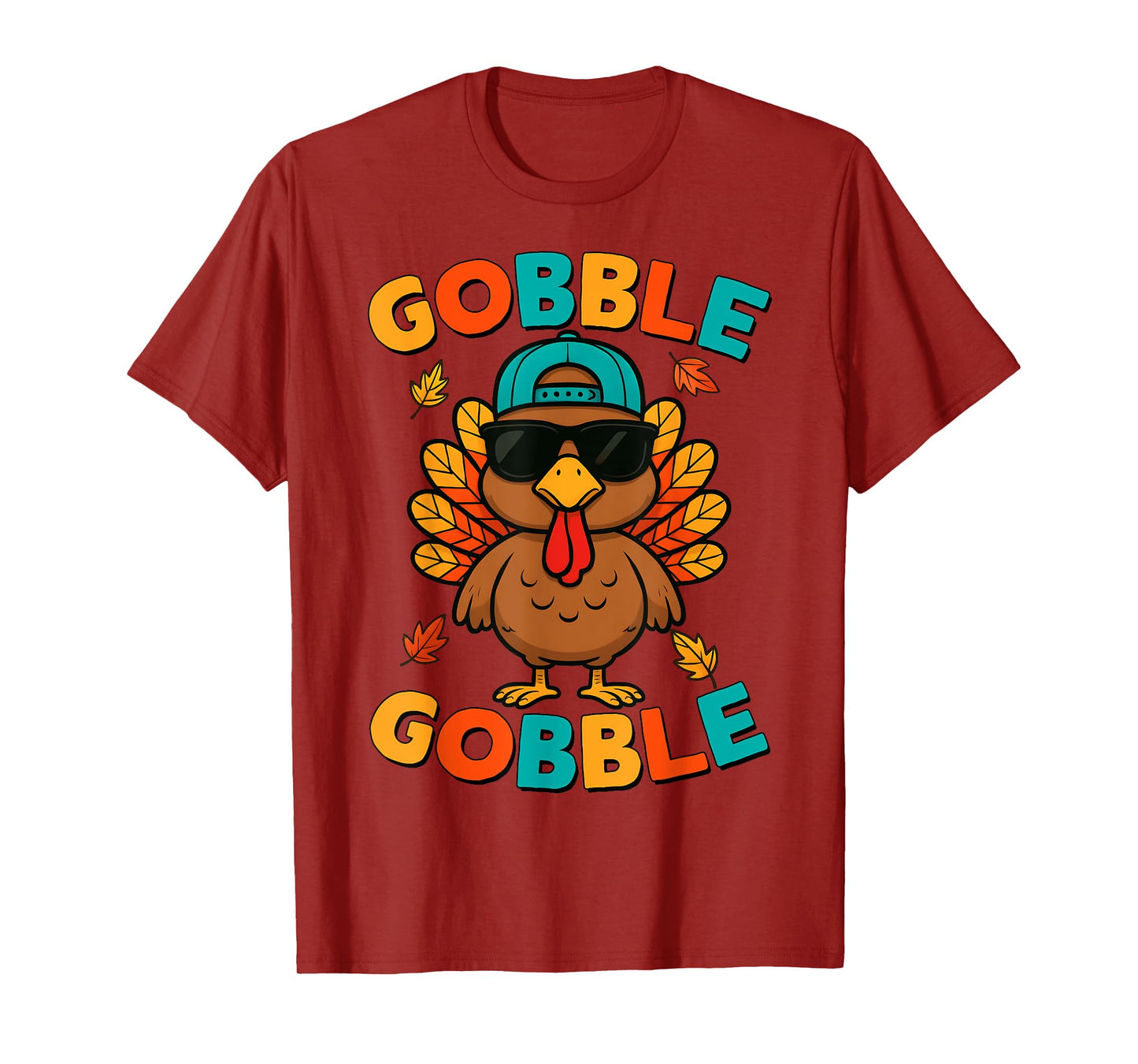 Cool Turkey Gobble Funny Thanksgiving Toddler Boys Kids T-Shirt