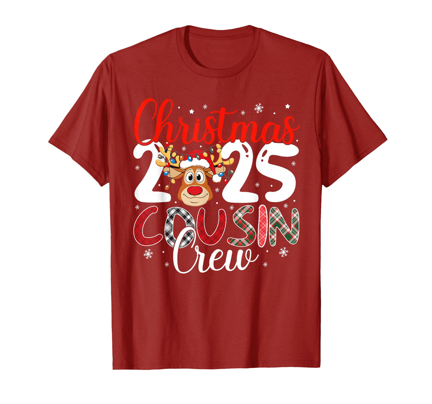 Christmas Cousin Crew 2025 Matching Family Xmas Pajamas T-Shirt